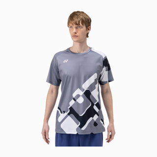 Yonex Sport T-shirt Practice Graphic Print 16748 (100% Polyester) 2025 grey Men's